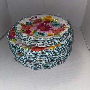The Pioneer Woman Floral Dinner Plates - Pink, Yellow, Blue